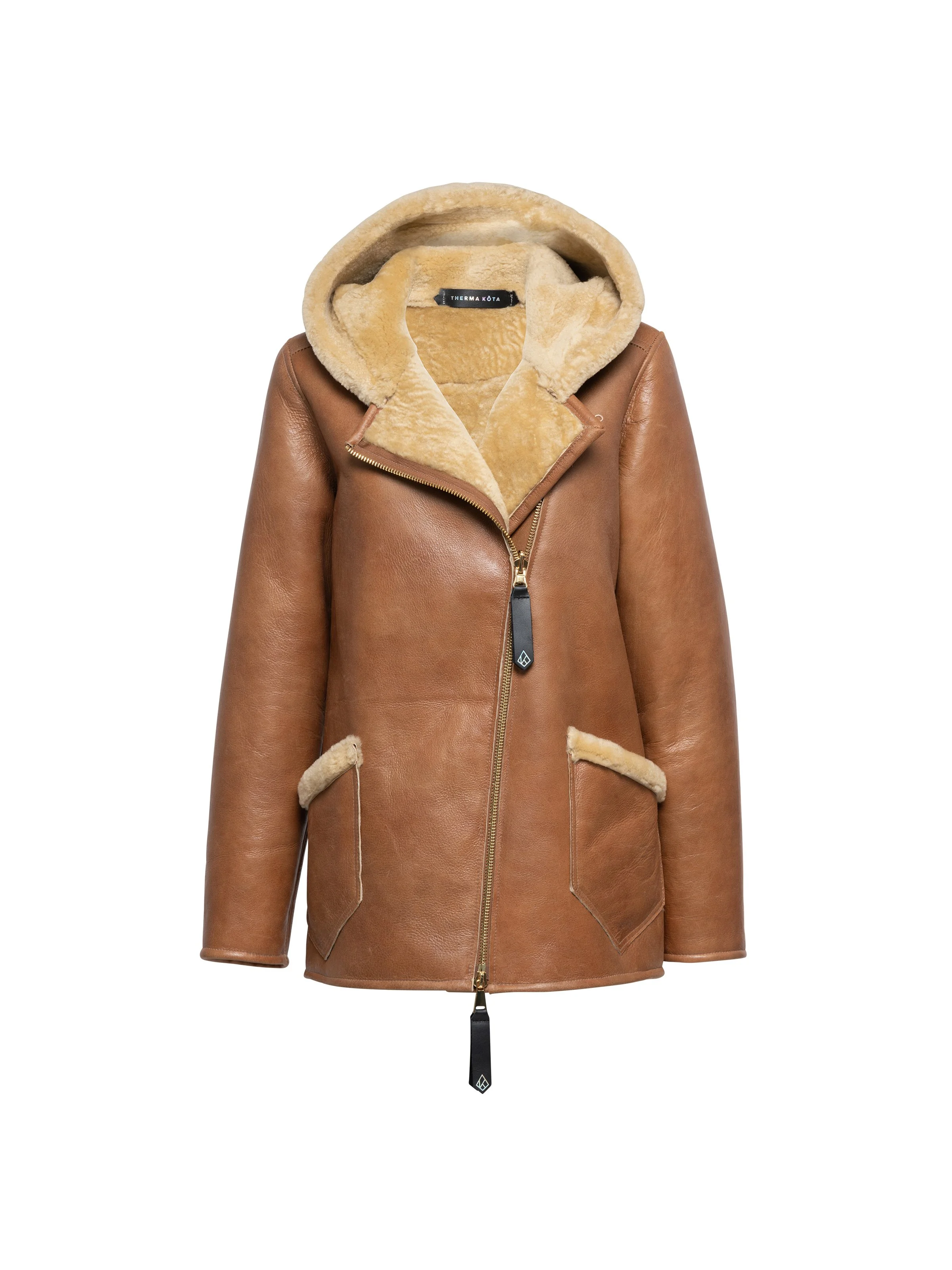 【PORTERNA】Siri shearling jacket SILJA Shearling Jacket - Gingersnap (Reversible) — Therma Kota